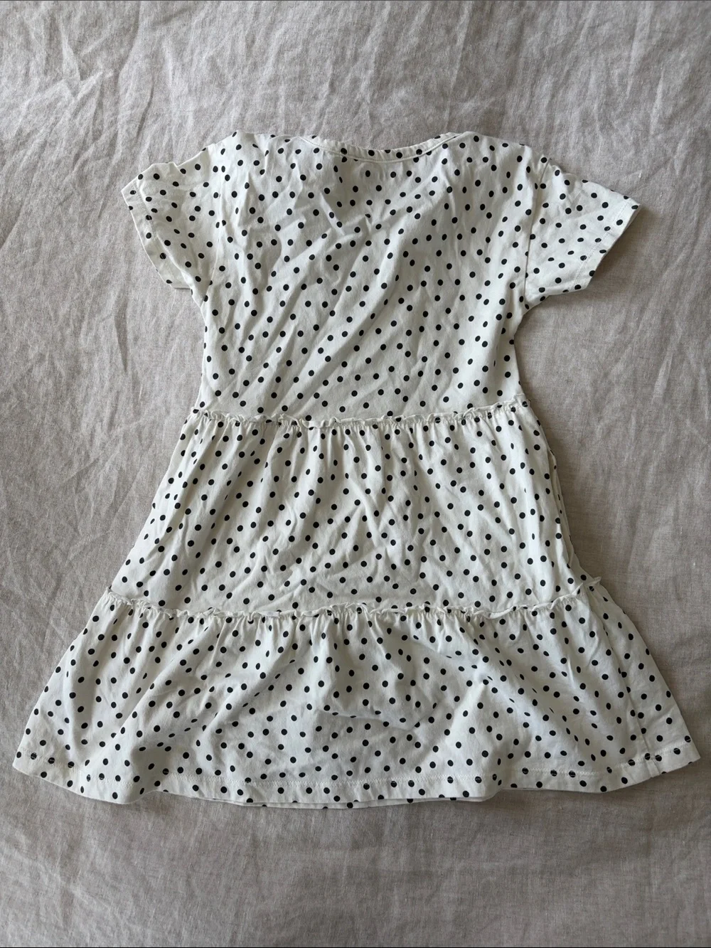Old Navy White Dress with Black Polka Dots